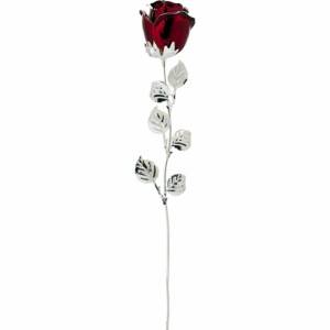 Kwiat róża bordowa 33 cm w pudełku