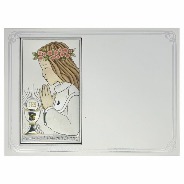 Obrazek na panelu białym Dziewczynka 13x18 cm kol.