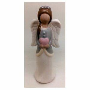 Anioł stojący ceramiczny z sercem 5