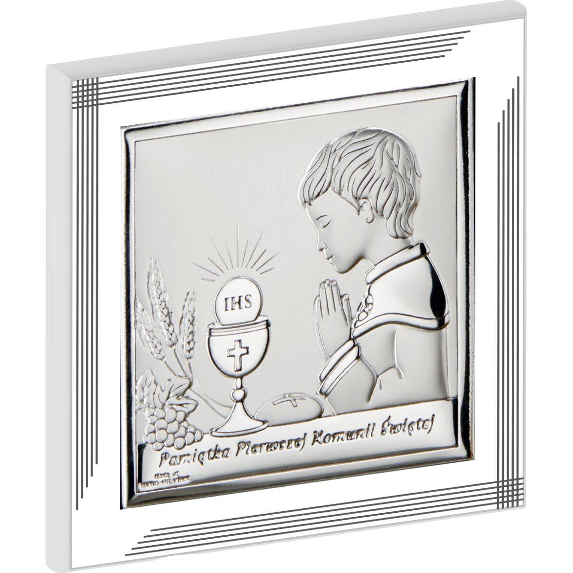 Obrazek Komunia Chłopiec na panelu 17x17 cm